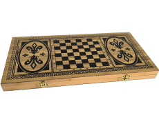 Нарди з шахами і шашками бамбукові (48х48х1,9 см)
