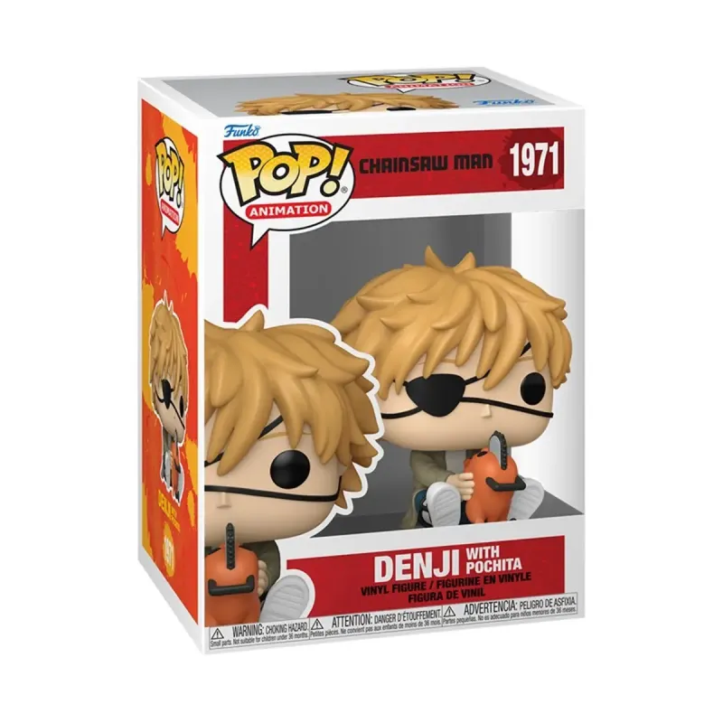 Фігурка Funko POP Денджі та Почіта - Funko Pop Chainsaw Man #1971: Denji with Pochita