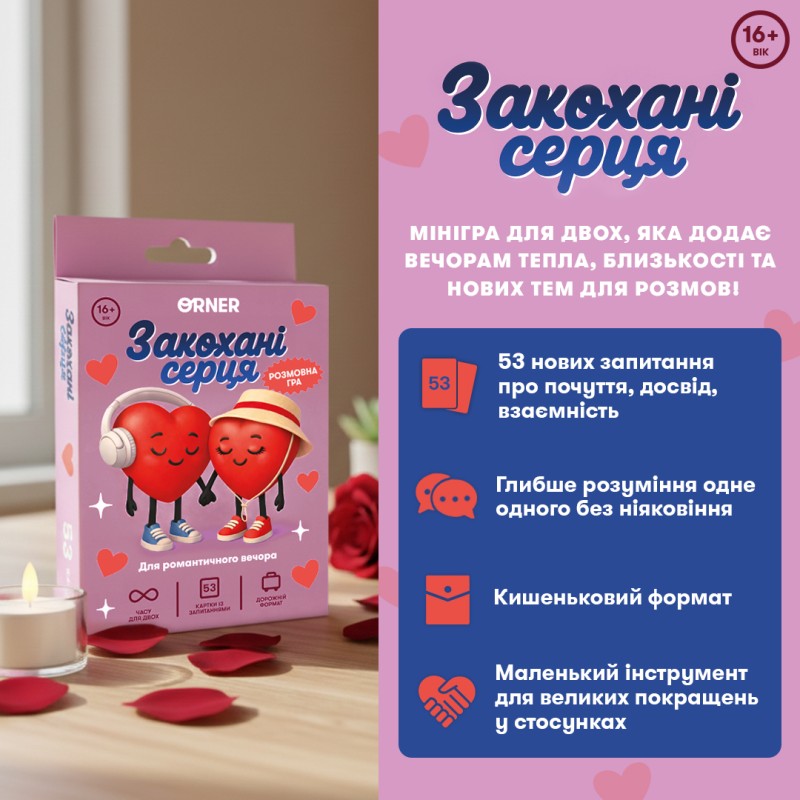 Настільна гра Мінігра Закохані серця