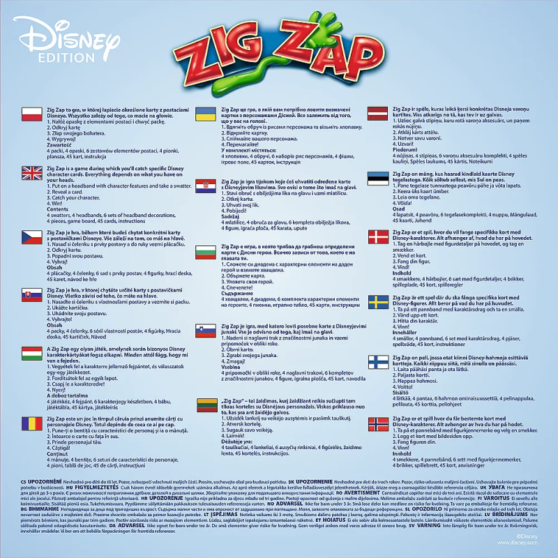 Настільна гра Зіг - Зап. Дісней (Zig Zap Disney)