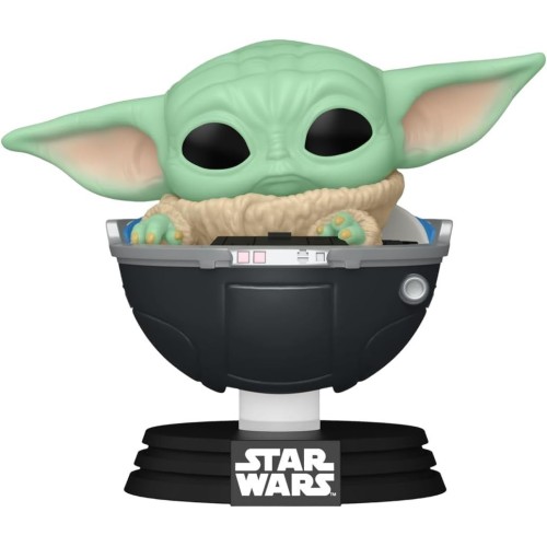 Фігурки Funko POP Малюк Ґрогу у візочку - Funko POP Star Wars The Mandalorian Grogu in Hover-Pram #664