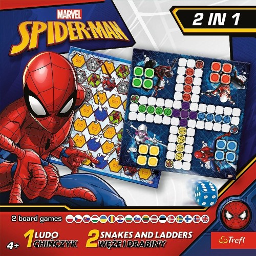 Настольная игра Лудо + Змеи и Лестницы 2 в 1: Человек-Паук Marvel