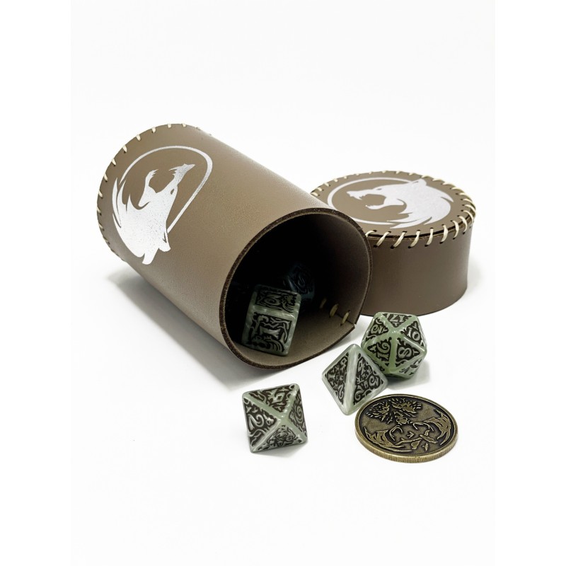 Стакан для кубиків Вовк коричневий Dice Cup
