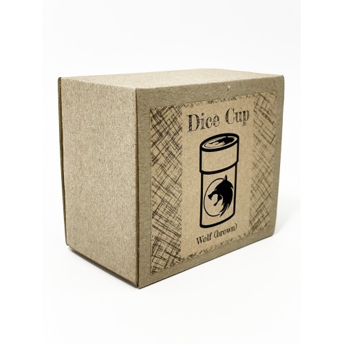 Стакан для кубиків Вовк коричневий Dice Cup
