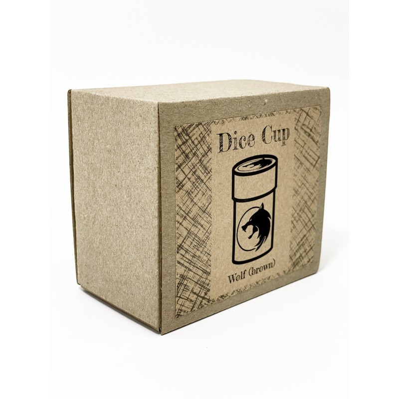 Стакан для кубиків Вовк коричневий Dice Cup