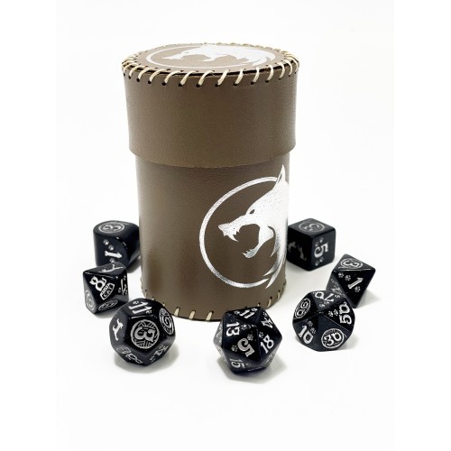 Стакан для кубиків Вовк коричневий Dice Cup