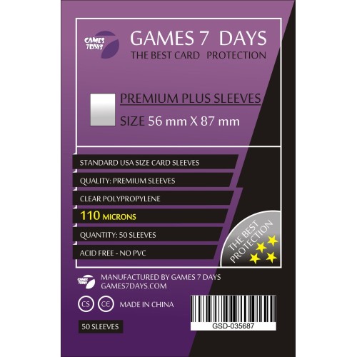 Протекторы Протекторы Games7Days (56 x 87 мм) Premium Plus USA (50 шт)