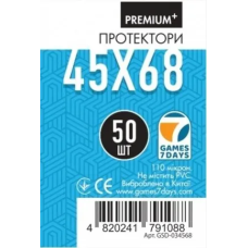 Протекторы Games7Days (45 x 68 мм) Premium Plus Mini Euro (50 шт)