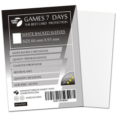 Протектори Games7Days (66 х 91 мм / 63.5x88 мм) White Premium MTG (80 шт)