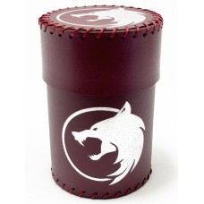 Стакан для кубиків Вовк бургунді Dice Cup