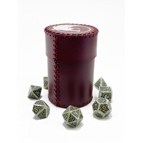 Стакан для кубиків Вовк бургунді Dice Cup