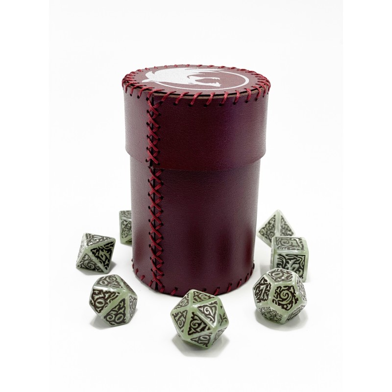 Стакан для кубиків Вовк бургунді Dice Cup
