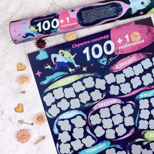 Постеры Скретч-Постер "100+1 свидание"