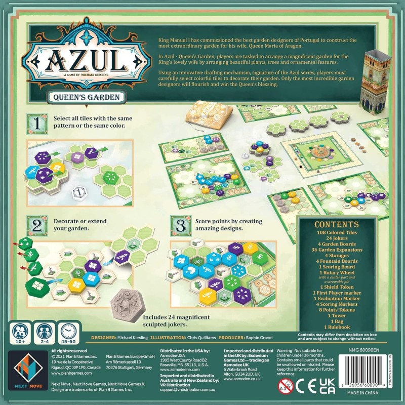 Настільна гра Azul: Queen's Garden (Азул. Сад королеви)