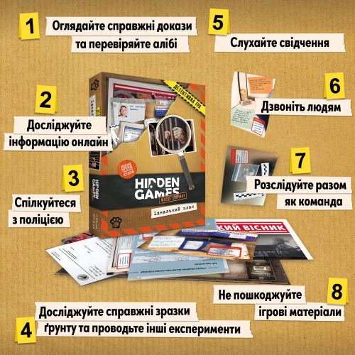Настольная игра Таємничі історії: Справа 1. Ідеальний план