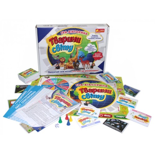 Настольная игра Игра-викторина. Животные мира УКР