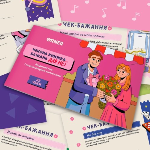 Настольная игра Чековая книжка желаний для нее. Моменты