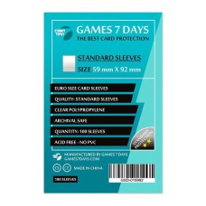 Протекторы Games7Days (59 x 92 мм) Standard Euro Size (100 шт)