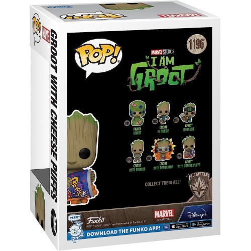 Фігурка Funko POP Я есть Грут - Funko POP Marvel #1196: Groot with Cheese Puffs