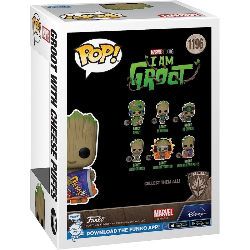 Фігурка Funko POP Я есть Грут - Funko POP Marvel #1196: Groot with Cheese Puffs