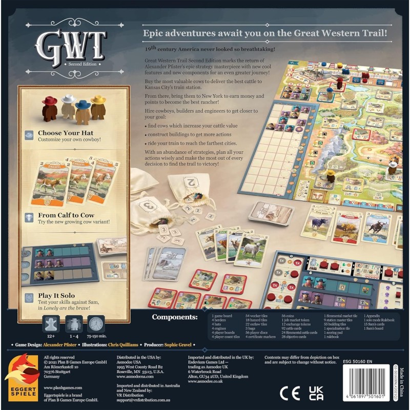 Настільна гра Great Western Trail 2nd Edition (Великий Західний Шлях)