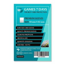 Протекторы Games7Days (59 x 92 мм) Premium Euro Size (50 шт)
