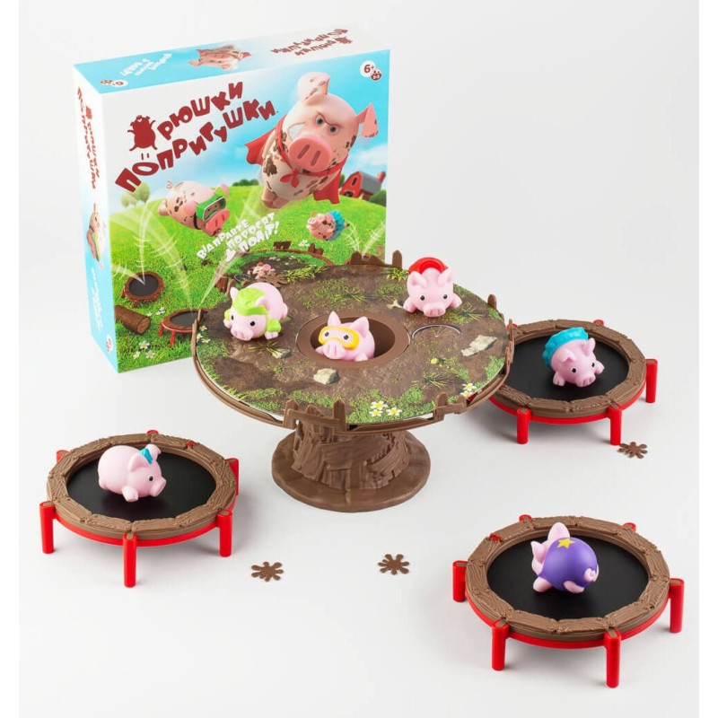 Настільна гра Хрюшки – попригушки (Pigs on Trampolines)