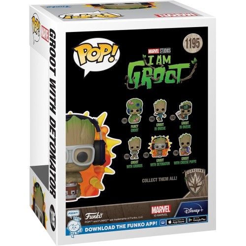 Фігурка Funko POP Ґрут із детонатором - Funko POP Marvel I am Groot #1195: Groot with Detonator