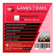 Протекторы Games7Days (80 х 80 мм) Premium Square (50 шт)