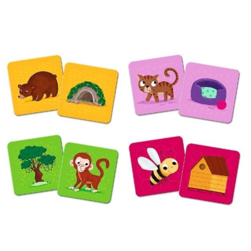 Настольная игра Мемос Классический: Зверушки и их домики (36 карт)