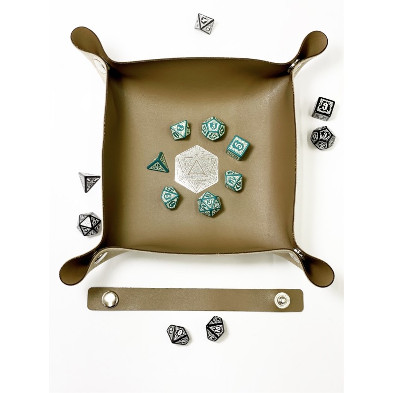 Лоток для кубиків D20 коричневий Dice Tray