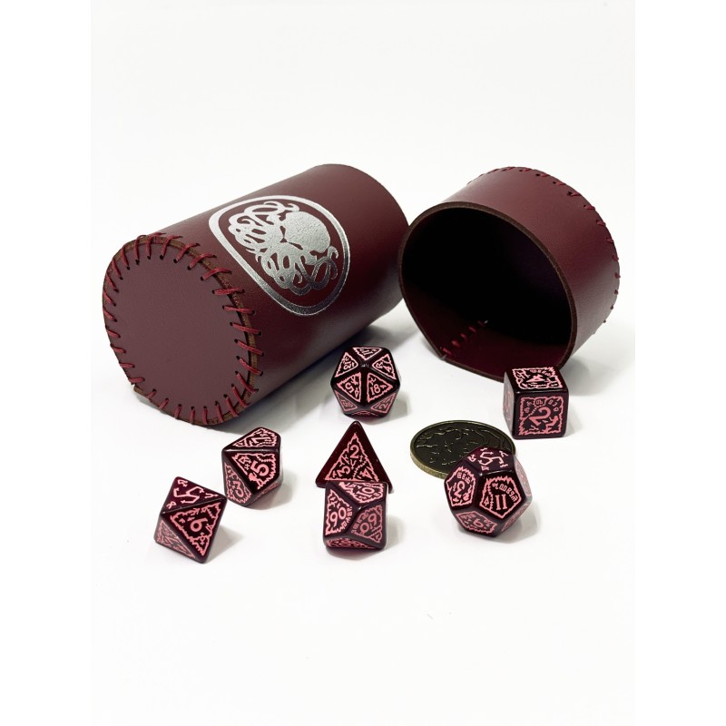 Стакан для кубиків Ктулху бургунді Dice Cup
