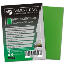 Протекторы Games7Days (66 х 91 мм / 63.5x88 мм) Green Premium MTG (80 шт)