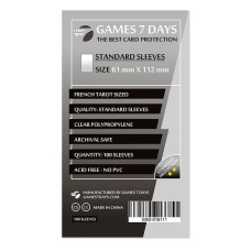 Протекторы Games7Days (61 x 112 мм) Standard French Tarot (100 шт)