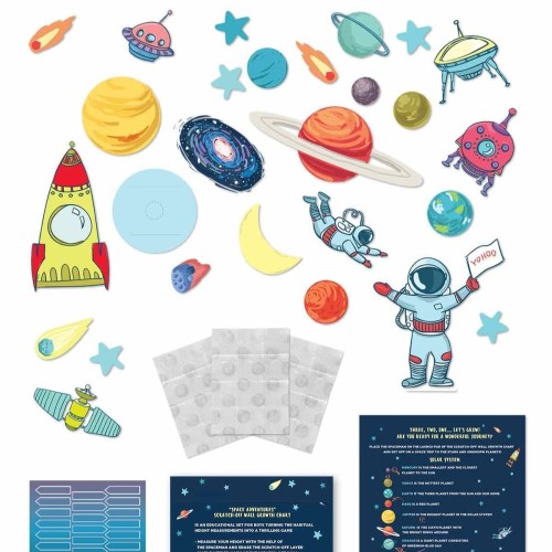 SPACE ADVENTURES” SCRATCH-OFF WALL GROWTH CHART