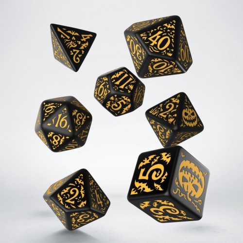 Набір кубиків Halloween Pumpkin Black & Glow in the dark Dice Set (7)