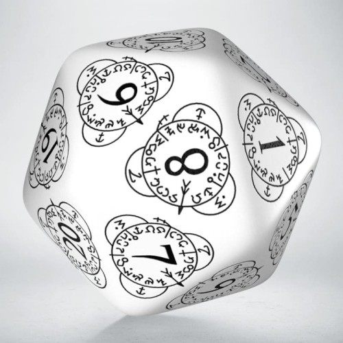 Каунтери Кубик D20 Level Counter White & black Die (1)