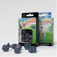 Набір кубиків Llama Dark Blue & Pink Dice Set (7)