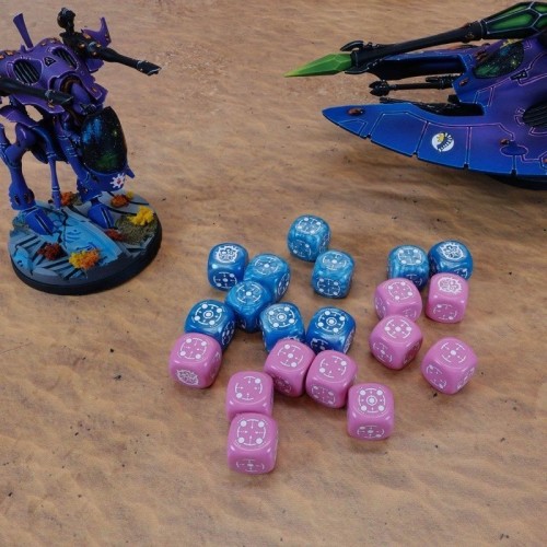 Кубики (дайсы) Набор кубиков Crosshairs Compact D6: Blue & Pink Dice Set