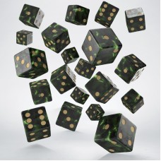 Набор кубиков Full Pack of D6s: Bottle green&Gold