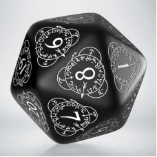 Кубик D20 Level Counter Black & white Die (1)