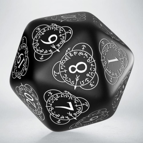 Кубики (дайсы) Кубик D20 Level Counter Black & white Die (1)