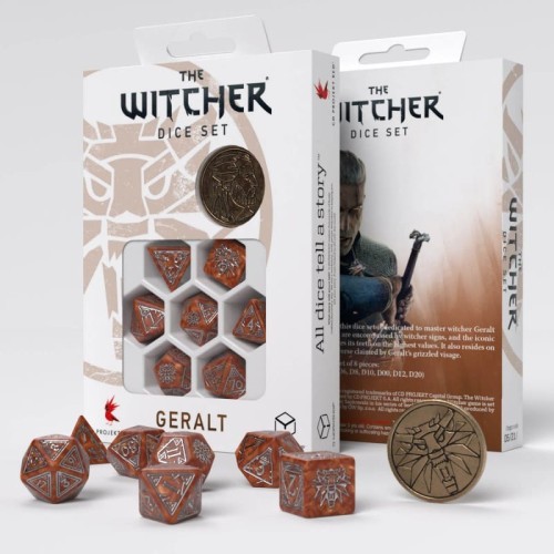 Кубики (дайси) Набір кубиків The Witcher Dice Set. Geralt - The Monster Slayer Dice Set (7)