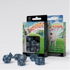 Набір кубиків Llama Dark Blue & White Dice Set (7)