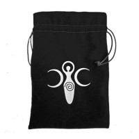 Мішечок чорний з принтом в асортименті 12,5х18 см (Оксамитовий)