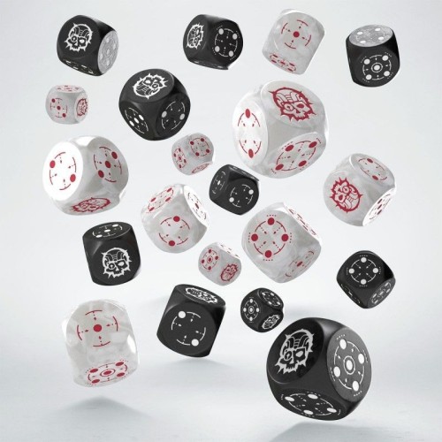 Набор кубиков Crosshairs Compact D6: Black & Pearl Dice Set