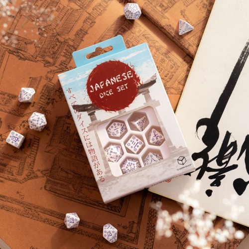 Набор кубиков Japanese Dice Set: Blue Star Lotus (7)