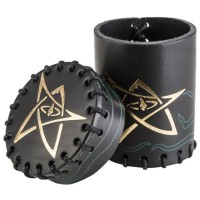 Стакан для кубиков Call of Cthulhu Black & green-golden Leather Dice Cup