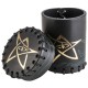 Башти, дайстреї, мішечки, стакани Стакан для кубиків Call of Cthulhu Black & green-golden Leather Dice Cup