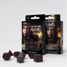 Набір кубиків Classic Runic Black & red Dice Set (7)